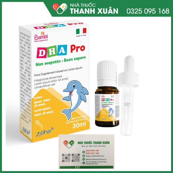 Bambi DHA Drops - Bổ sung DHA giúp trẻ phát triển não bộ và thị lực